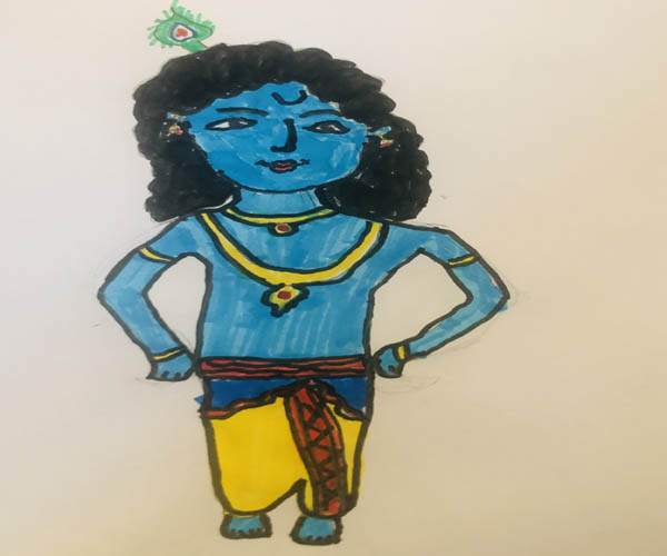 A Sketch of Gokula Krishna by Adya Muraleedharan